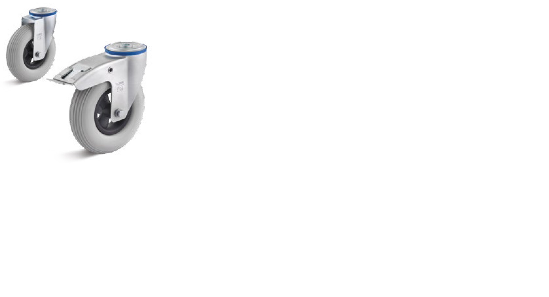 Wiel 200 x 50 (8") PU band, naaflengte 60mm